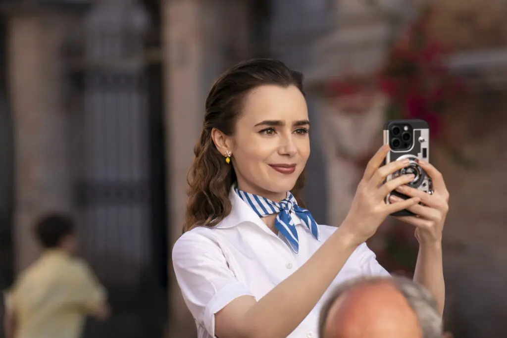 Lily Collins as Emily in Season 4, Episode 10 of Emily in Paris Image for recap and ending article