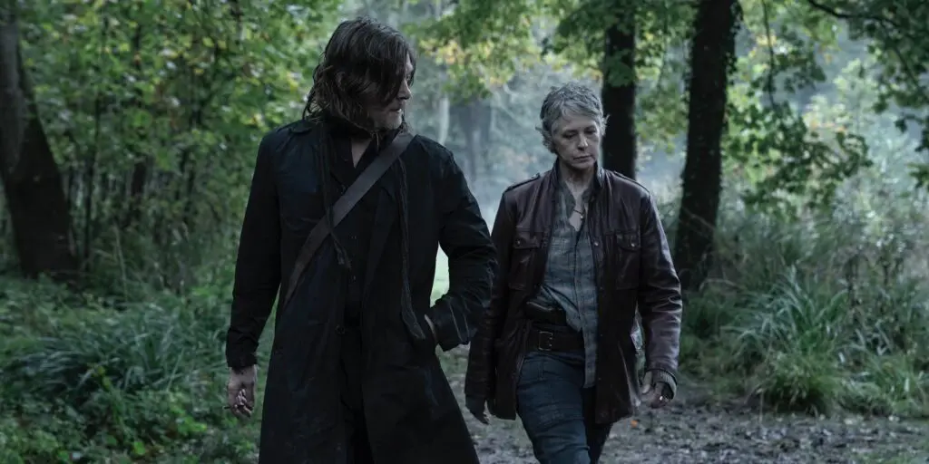 Norman Reedus and Melissa McBride in The Walking Dead: Daryl Dixon