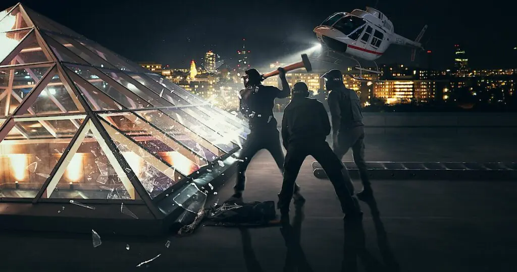 The Helicopter Heist Still