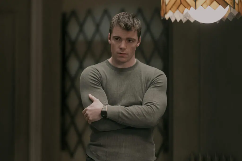 Gabriel Basso as Peter Sutherland in episode 202 of The Night Agent.