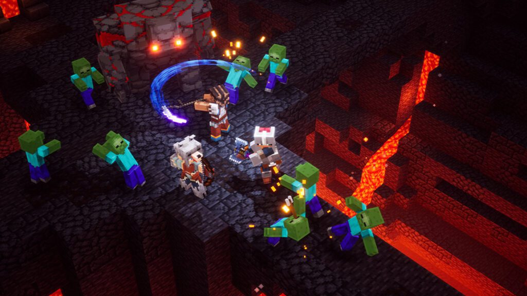 Minecraft Dungeons review – Mojang’s spritely dungeon crawler strikes a vein