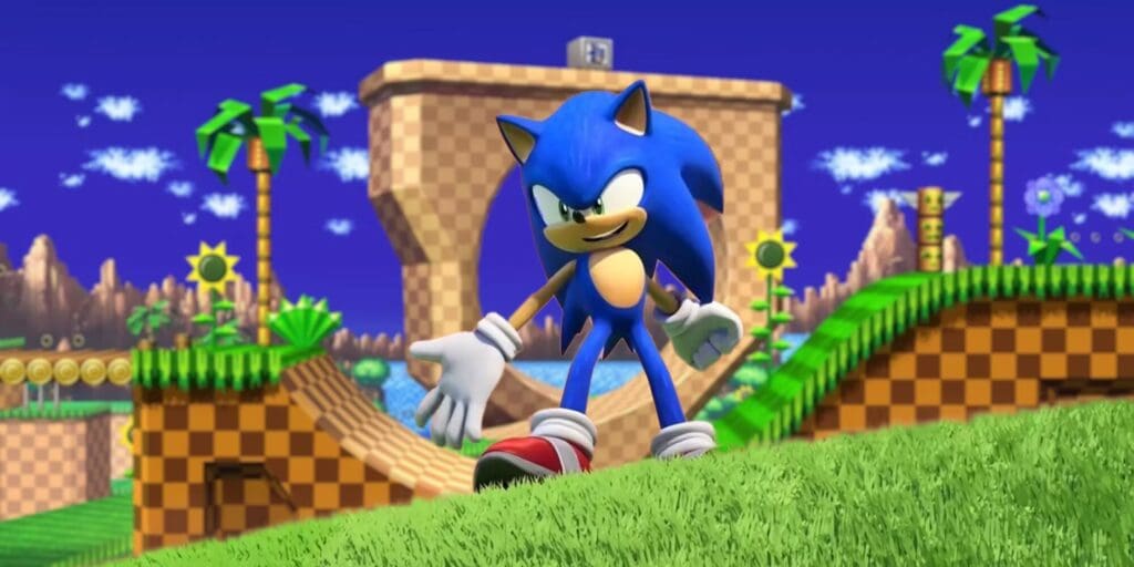 Sonic in Green Hill in Sonic Prime on Netflix