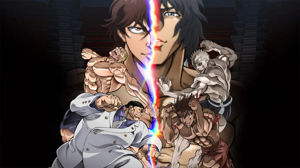 Baki Hanma VS Kengan Ashura Promotional Image for ending and fight results explained