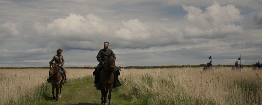 King Canute and Prince Edward on horses in Vikings: Valhalla Season 3, Episode 4
