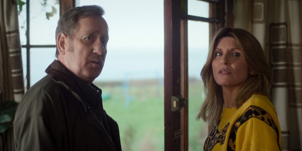 Michael Smiley and Sharon Horgan in Bad Sisters