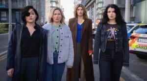 Sarah Greene, Eva Birthistle, Sharon Horgan and Eve Hewson in Bad Sisters