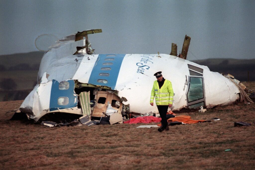 Remains of the nose of Pan Am 103