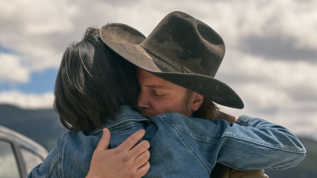 Kelsey Asbille and Luke Grimes in Yellowstone