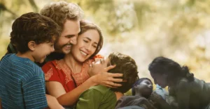 Emotional scene from true-story film Lucca's World depicting family struggles