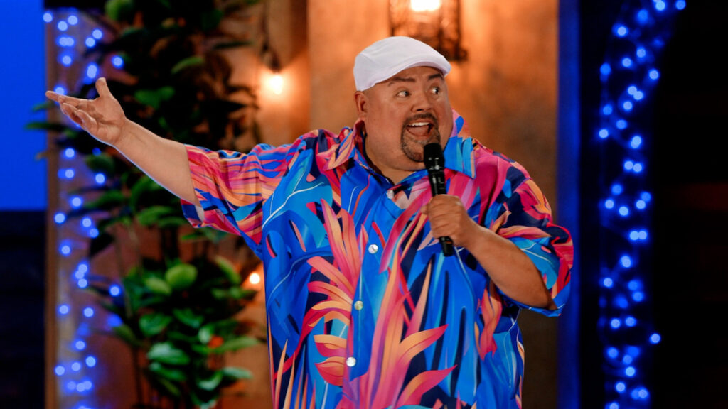 Gabriel Iglesias on stage in Legend of Fluffy