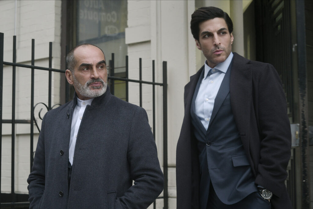 (L to R) Navid Negahaban as Abbas, Keon Alexander as Javad in episode 206 of The Night Agent.