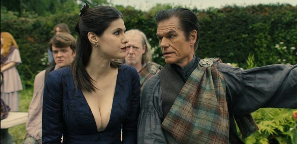 Alexandra Daddario and Harry Hamlin in Mayfair Witches