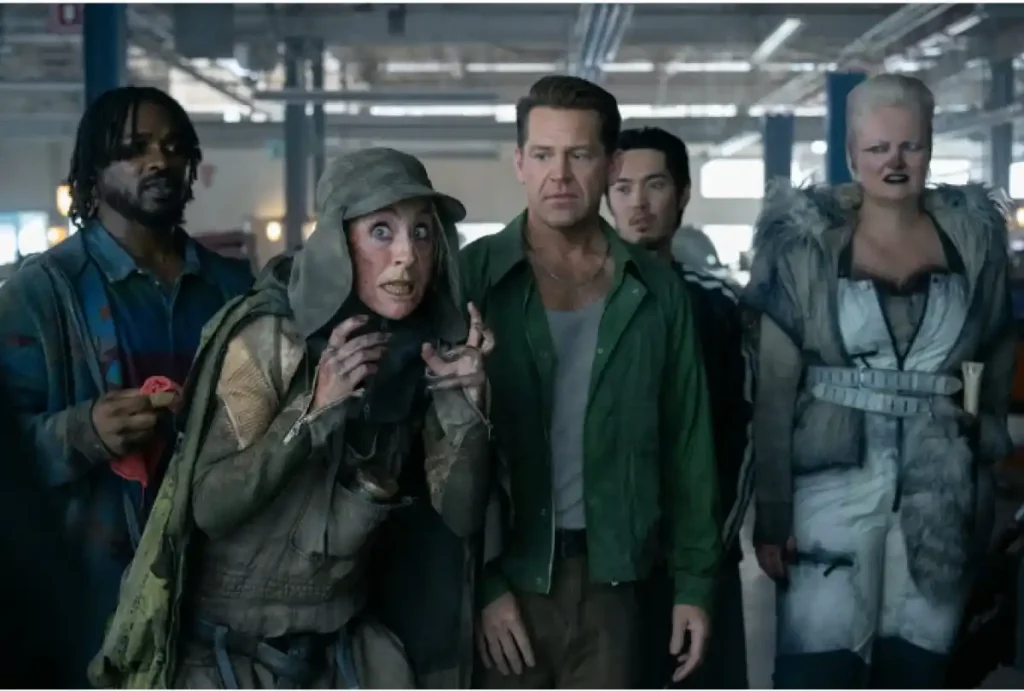 (l-r) Tahj Vaughans, Lisa Gilroy, Johnno Wilson, Andre De Kim, and Katherine East in Twisted Metal Season 2