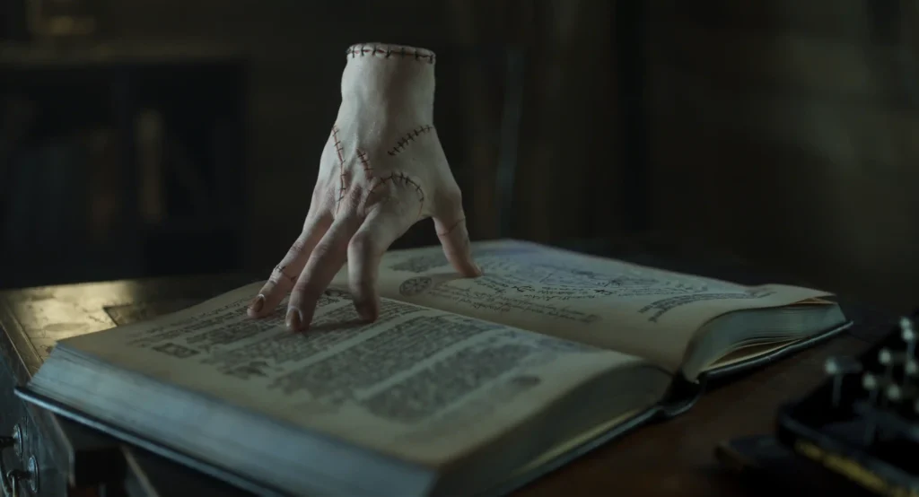 Thing in Wednesday. Cr. Courtesy of Netflix © 2025