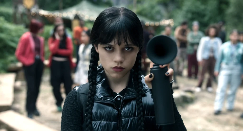Jenna Ortega as Wednesday Addams in Wednesday