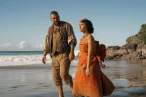 Jason Momoa and Luciane Buchanan in Chief of War