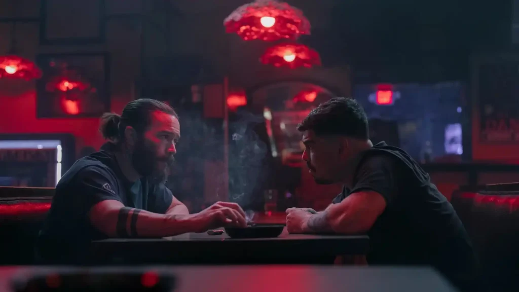 Tom Pelphrey and Raul Castillo in Task