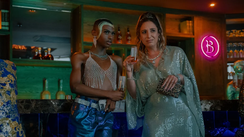 (L to R) Kamohelo Pule as Lelz, Julia Anastaspolous as Duni Balbek in Bad Influencer.