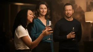 Sonequa Martin-Green, Bridget Moynahan and Donnie Wahlberg in Boston Blue