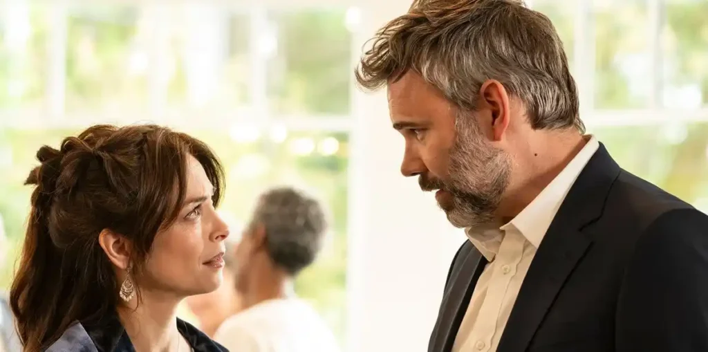 Kristin Kreuk and Rossif Sutherland in Murder in a Small Town Season 2