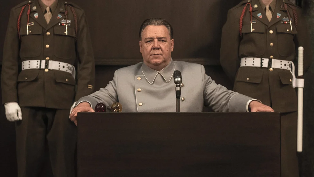 A photo of Russell Crowe playing Nazi war criminal Hermann Göring