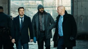 Jeremy Renner, Derek Webster and Hugh Dillon in Mayor of Kingstown Season 4