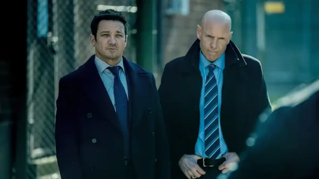 Jeremy Renner and Hugh Dillon in Mayor of Kingstown Season 4