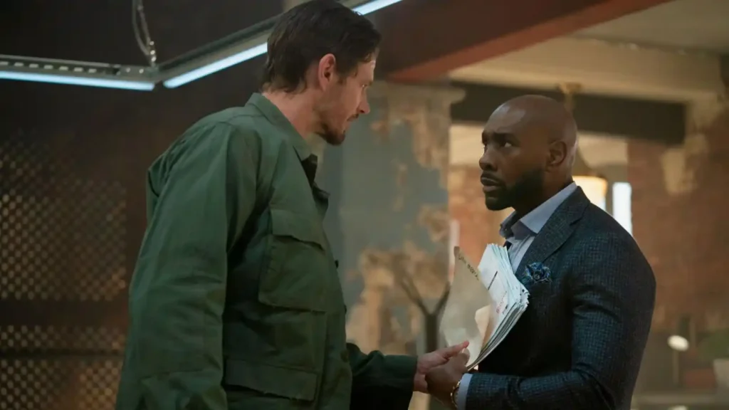 Jon Beavers and Morris Chestnut in Watson Season 2