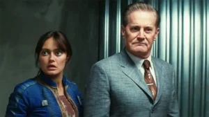 Ella Purnell and Kyle MacLachlan in Fallout Season 2