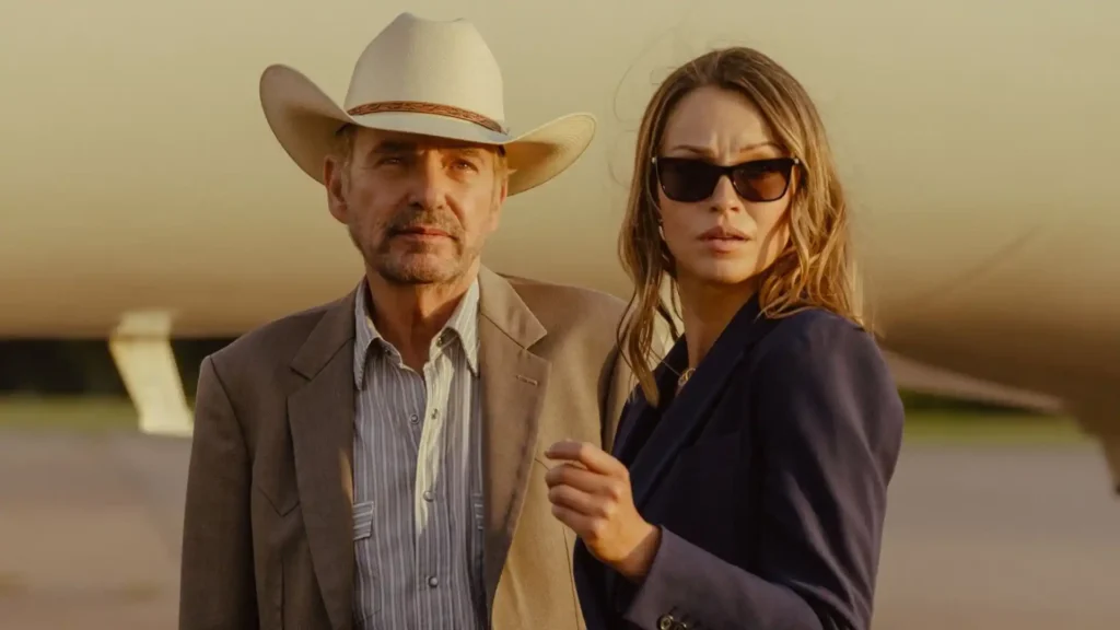 Billy Bob Thornton and Kayla Wallace in Landman