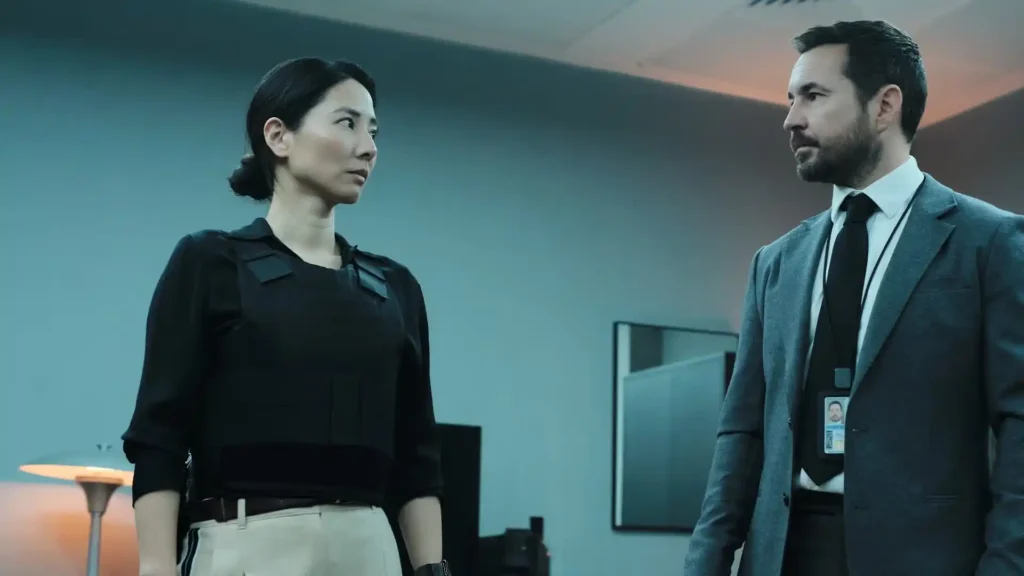 Jing Lusi and Martin Compston in Red Eye Season 2