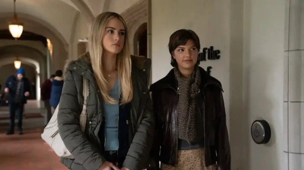 Grace Van Patten and Cat Missal in Tell Me Lies Season 3