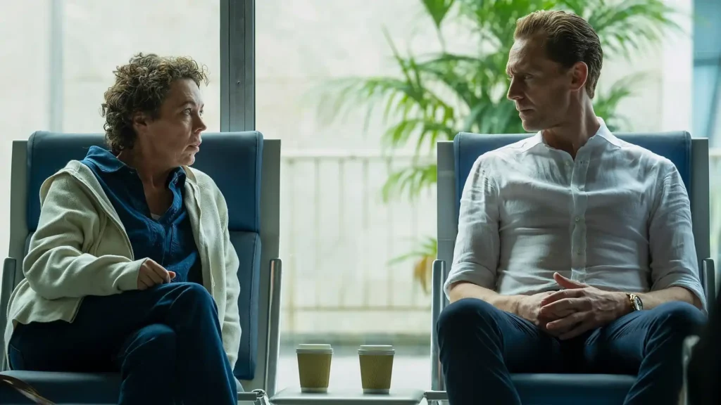 Olivia Colman and Tom Hiddleston in The Night Manager Season 2