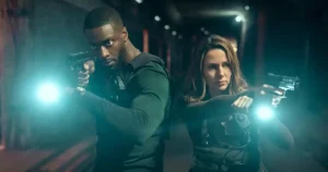 Aldis Hodge and Alona Tal in Cross Season 2