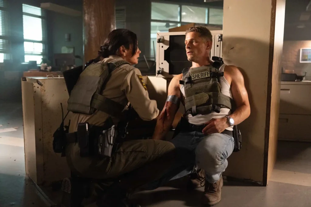 Morena Baccarin and Matt Lauria in Sheriff Country