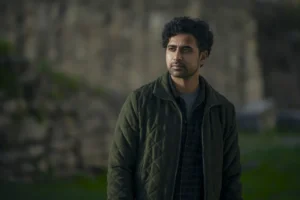 Suraj Sharma as Jay Batra in episode 301 of The Night Agent.