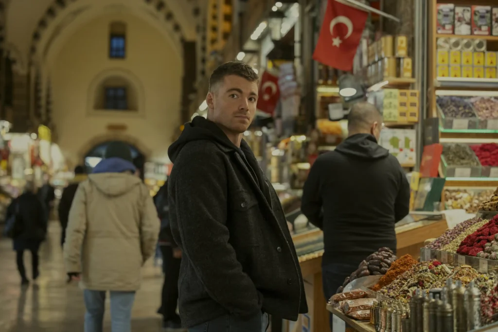 Gabriel Basso as Peter Sutherland in episode 301 of The Night Agent.