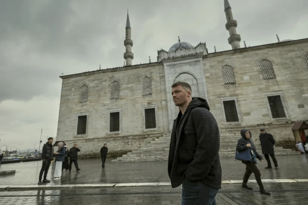 Gabriel Basso as Peter Sutherland in episode 301 of The Night Agent.