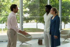 Stephen Campbell Moore, Toheeb Jimoh and Miriam Petche in Industry Season 4