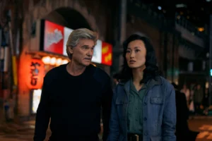Kurt Russell and Mari Yamamoto in Monarch: Legacy of Monsters Season 2