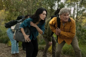 Mari Yamamoto and Kurt Russell in Monarch: Legacy of Monsters Season 2