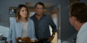 Christa Miller, Ted McGinley and Jason Segel in Shrinking Season 3