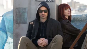 Charlie Cox and Deborah Ann Woll in Daredevil: Born Again Season 2