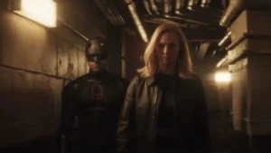 Charlie Cox and Deborah Ann Woll in Daredevil: Born Again Season 2