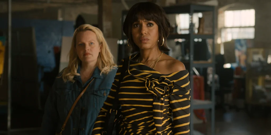 Elisabeth Moss and Kerry Washington in Impefect Women