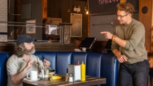 Zach Galifianakis and Billy Magnussen in The Audacity