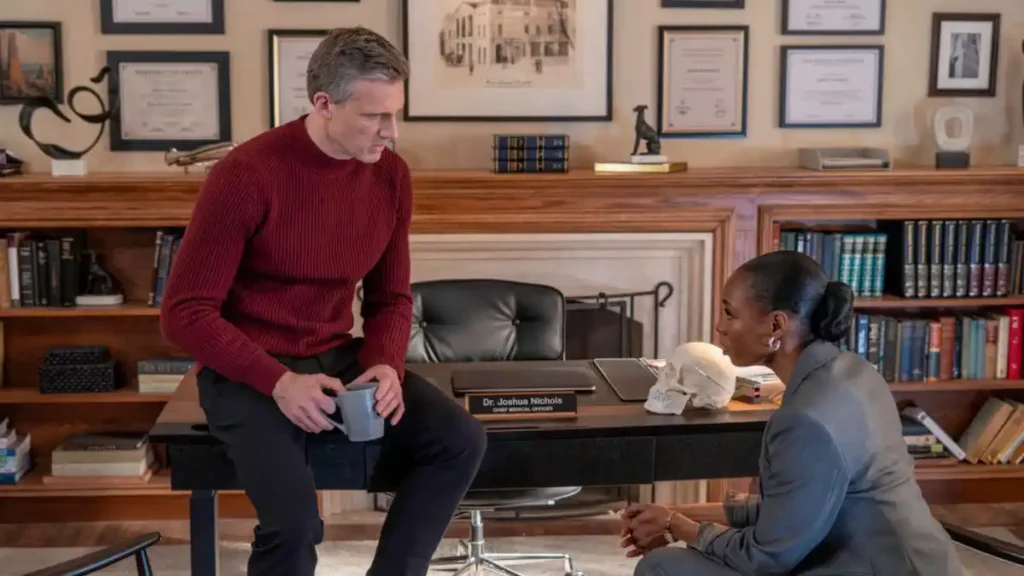 Teddy Sears and Tamberla Perry in Brilliant Minds Season 2