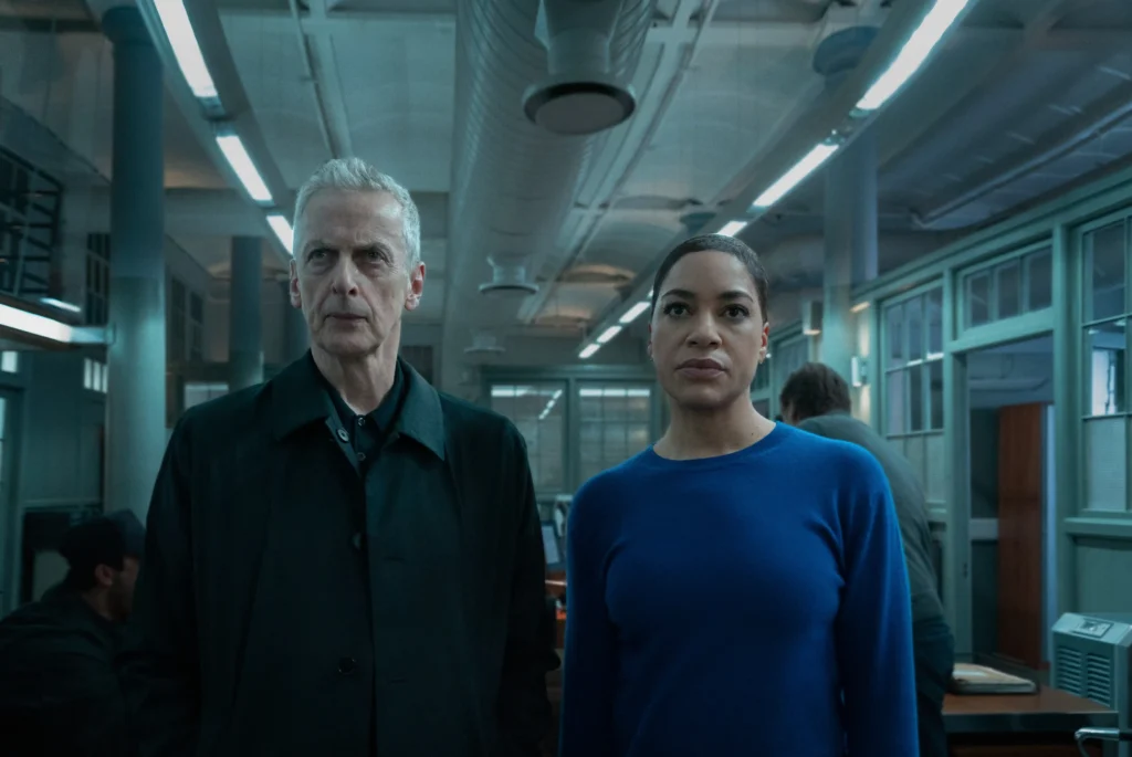 Peter Capaldi and Cush Jumbo in Criminal Record Season 2