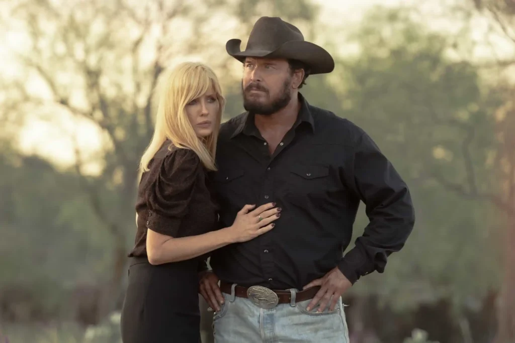 Kelly Reilly and Cole Hauser in Dutton Ranch