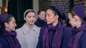 Mattea Conforti, Lucy Halliday, and Chase Infiniti in The Testaments